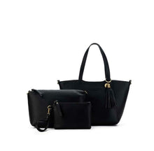 Load image into Gallery viewer, Liana 3 Piece Handbag Set Black