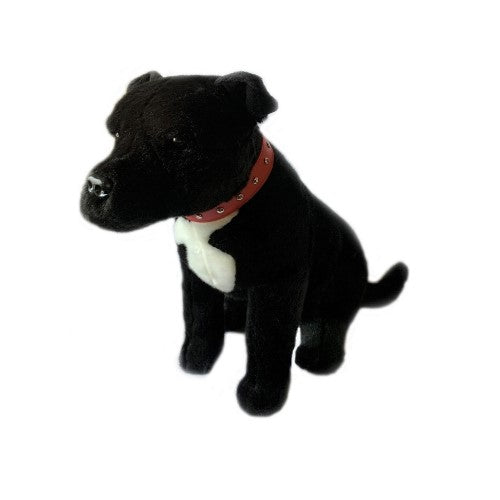 DJ – Black Staffordshire Bull Terrier Size 33cm/13″