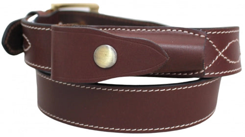 Stockman’S Knife Belt Genuine Leather with Knife Pouch - BROWN