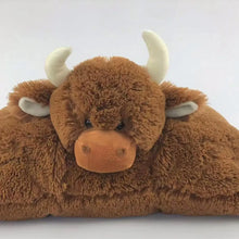 Load image into Gallery viewer, PRE-ORDER Highland Cow Sofa Tidy Soft Toy Plush Brown - 26X24CM