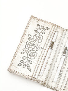 Desert Rose Leather Wallet - Vintage White