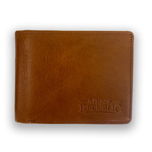 Men's Republic Men's Republic Leather Wallet and Keyring Set - Brown