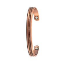 Load image into Gallery viewer, MESH PATTERN COPPER BANGLE