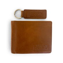 Load image into Gallery viewer, Men&#39;s Republic Men&#39;s Republic Leather Wallet and Keyring Set - Brown