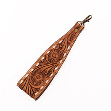 Load image into Gallery viewer, Tooling Leather Wristlet - Brown