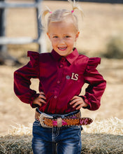 Load image into Gallery viewer, Little Spurs &amp; Co Tara Long Sleeve Ruffle Romper