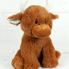 Load image into Gallery viewer, PRE-ORDER Highland Cow Plush Baby Toy Large Stuffed Cow 30cm