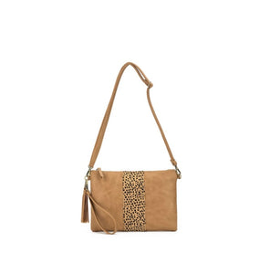 Narina Natural Leopard Crossbody/Clutch