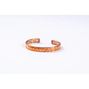 Copper Magnetic Bracelet- Earth, Traditional Hammered Style