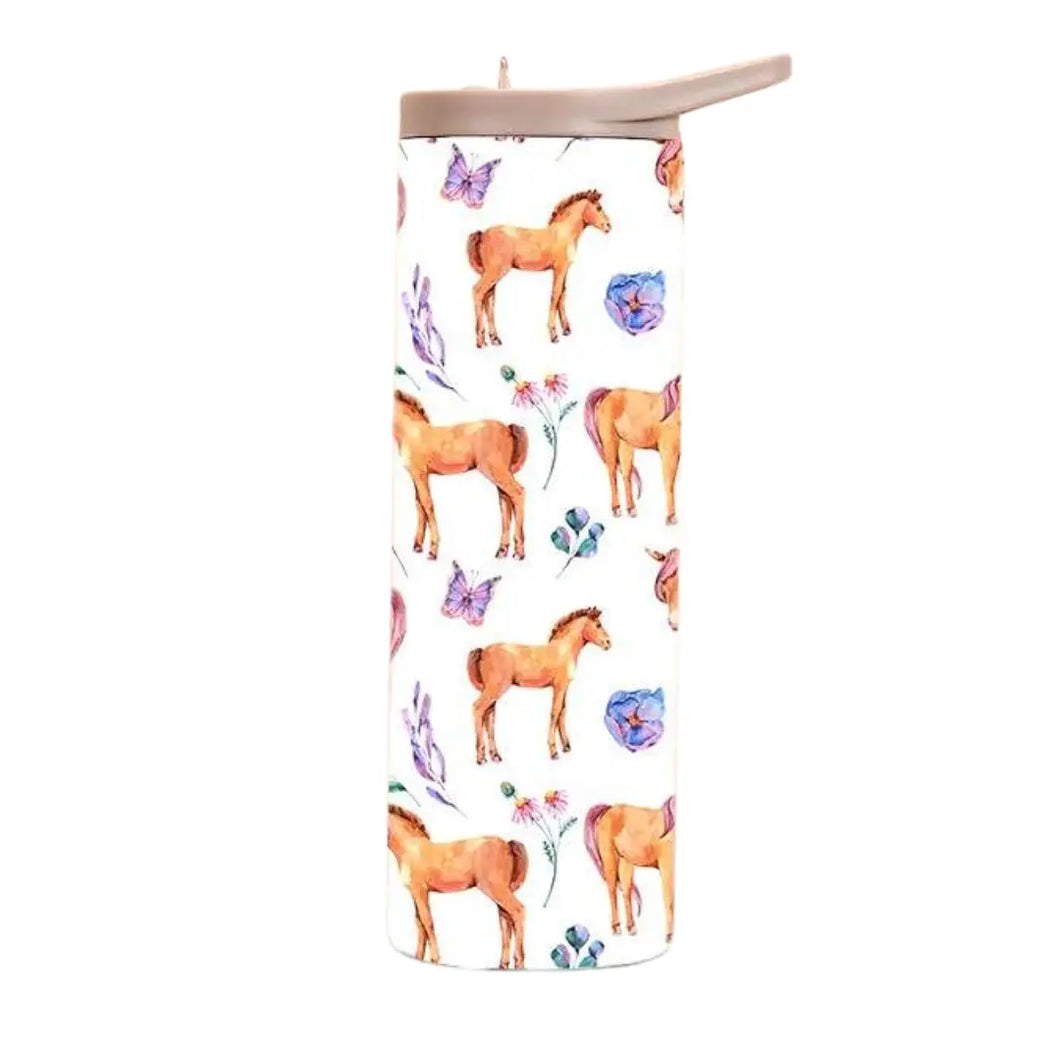 Ippico Horse and Foal Print Drink Bottle