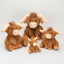 Load image into Gallery viewer, PRE-ORDER Horny Highland Cow Plush Brown Large Soft Toy 30cm