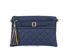 Load image into Gallery viewer, Quilted Crossbody Bag - Navy