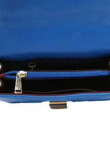 Cyrus Blue Vera May Vegan Leather Cross Body Handbag
