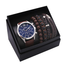 Load image into Gallery viewer, Men&#39;s Republic Men&#39;s Republic Watch set with 4 Bracelets - Blue Face