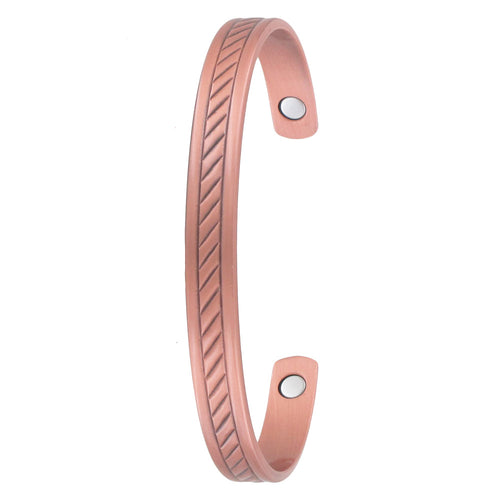 PRESSED PLAIT COPPER BANGLE