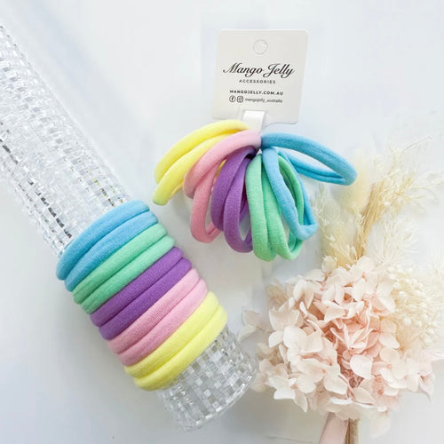 Metal Free Hair ties 4.5cm - The Pastel