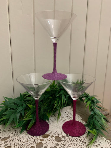 Glitter Glasses - Martini Tapered