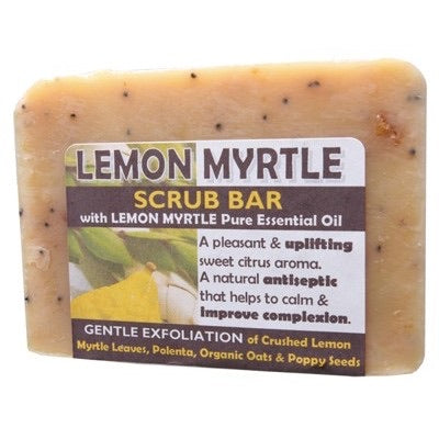 HARMONY SOAPWORKS Soap  Scrub Bar - Lemon Myrtle 140g