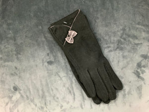 IVYS - faux leather bow gloves