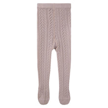 Load image into Gallery viewer, TEXTURED KNIT TIGHTS - DUSTY PINK