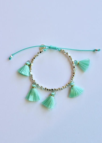 Tassel Bracelet/ Silver - Mint