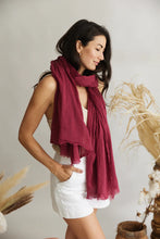 Load image into Gallery viewer, Scarf ~ French Riviera ~ Wine