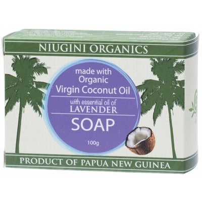 NIUGINI ORGANICS Coconut Oil Soap  Lavender 100g