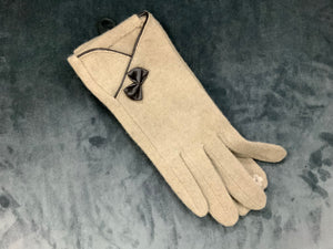 IVYS - faux leather bow gloves