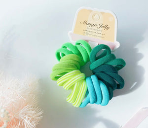 Metal Free Hair ties (3cm) - Green