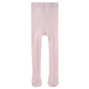 BABY CABLE KNIT TIGHTS - PINK