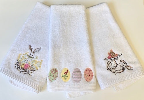 Easter Embroidered Hand Towels