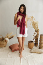 Load image into Gallery viewer, Scarf ~ French Riviera ~ Wine