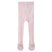 Load image into Gallery viewer, BABY CABLE KNIT TIGHTS - PINK