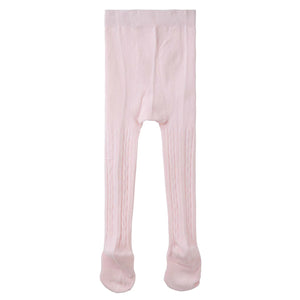 BABY CABLE KNIT TIGHTS - PINK