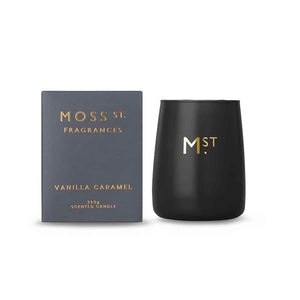 MOSS STREET - VANILLA CARAMEL SCENTED SOY CANDLE
