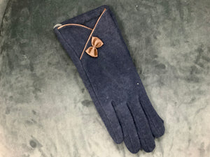 IVYS - faux leather bow gloves